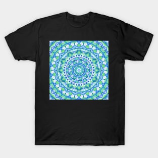 Color Wheel - Blue Base Mandala T-Shirt